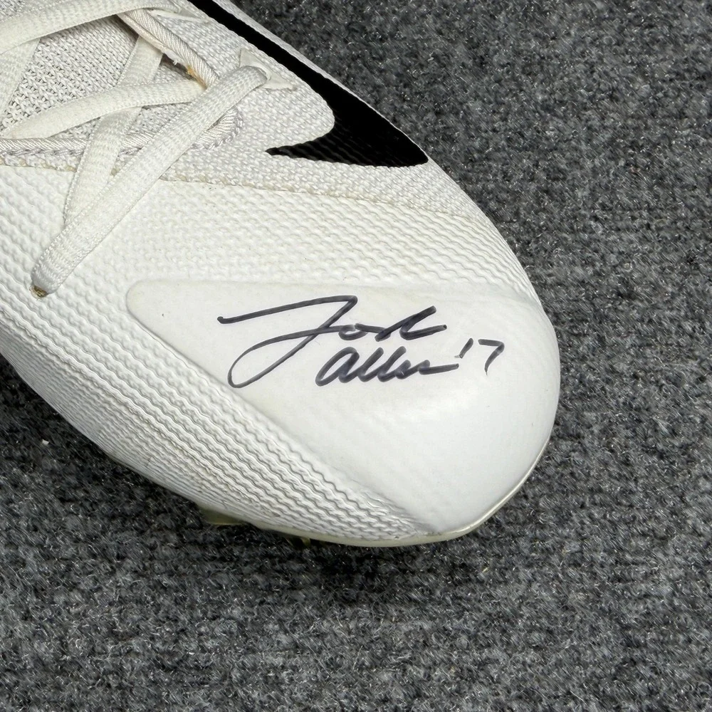 Nike Josh Allen Signed‎ Alpha Menace Pro Mid Football Cleat Men's 12 White